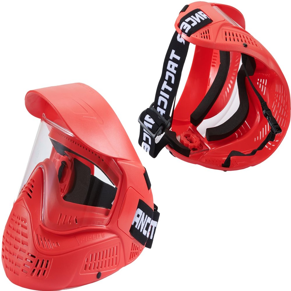 Lancer Tactical High Strength Polyethylene Full Face Airsoft Paintball Mask with Visor
