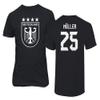 Germany Soccer Fans #25 Mller Football Gift Adult Unisex T-Shirt (Black, 3X-Large) view 1