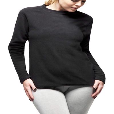 HEAT HOLDERS Women's LITE Base Layer Tops - Soft Thermal Long Sleeve Shirt - Cold Weather Gear - Moisture Wicking + Flat Comfort Seams | Black/M
