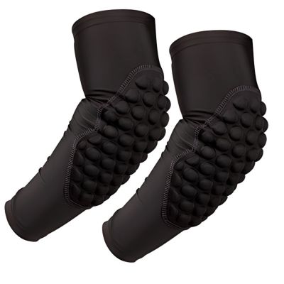 Topeter Padded Elbow Sleeves Kids Compression Arm Protective Support for Volleyball, Basketball, Rugby, Football,2PCS (Black YS)