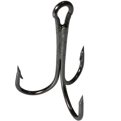 50pcs Treble Fishing Hooks Kit High Carbon Steel Hooks Strong Sharp Round Bend for Lures Baits Saltwater Fishing (4#)