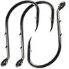 50pcs Baitholder Fishing Hooks Barbed Fishing Jig Hooks Offset Octopus Hooks Strong Sharp High Carbon Steel Bait Holder Hooks for Freshwater Saltwater Fishing (5/0) view 3
