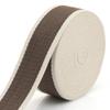 CRAFTMEMORE 1 1/2 Inches Cotton Webbing Strap, Two Tone Heavy Webbing for Arts and Crafts, Luxury Bag Strap (50 Yards, Brown-Ivory) view 1