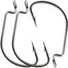100pcs Wide Gap Fishhook Worm Hook Jig Bass Fishing Hooks High Carbon Steel Fishing Hook for Saltwater Fishing Size: 1/0-5/0 (4/0) view 1