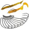 100pcs Wide Gap Fishhook Worm Hook Jig Bass Fishing Hooks High Carbon Steel Fishing Hook for Saltwater Fishing Size: 1/0-5/0 (4/0) view 2