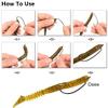 100pcs Wide Gap Fishhook Worm Hook Jig Bass Fishing Hooks High Carbon Steel Fishing Hook for Saltwater Fishing Size: 1/0-5/0 (4/0) view 3