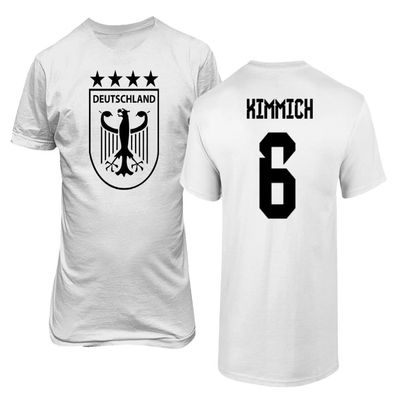 Germany Soccer Fans #6 Kimmich Football Gift Adult Unisex T-Shirt (White, 5X-Large)