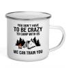 Flairy Land Camper Camper Mug 12oz - Crzy Camp Train You A - Scout Explorer Adventurer Traveler Outdoor Camping Camper Van Campsite Road Trip Truck view 1