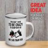 Flairy Land Camper Camper Mug 12oz - Crzy Camp Train You A - Scout Explorer Adventurer Traveler Outdoor Camping Camper Van Campsite Road Trip Truck view 2