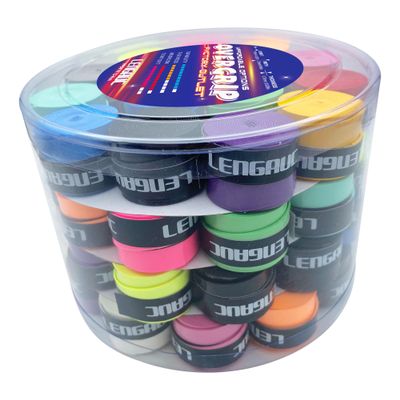 LENGAUC Racket Grip Tape,Tacky Overgrips,Pickleball,Paddle,Tennis,Badminton, 60 Pack,Absorb Sweatbands Stretchy Anti Slip Protector Handle Overgrips. (60 Pack 0.029 inch Assorted Colours)