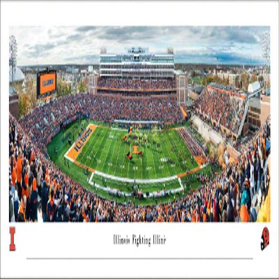 Illinois Football - Unframed 40 x 13.5 Poster by Blakeway Panoramas