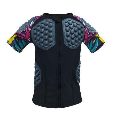 Topeter Youth Catchers Gear Boys Rib Protectors Compression Shirt with Pads, Rugby Protective Gear for Airsoft, Softball, Sports Competition (Pink YM)