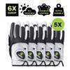 HIRZL Trust Control 2.0 Golf Gloves, All Weather Mens Golf Glove, White/Black, Kangaroo Leather Palm, Cabretta Leather Backhand, Trusted by Pros, Sweat Free, Ultimate Grip view 3