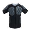 Topeter Youth Padded Protective Shirt, Boys Padded Football Shirt, Rib Chest Protector for Rugby, Hockey, Paintball (Black YXL) view 1