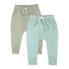 HonestBaby Multipack Honest Pants Joggers Pull on 100% Organic Cotton for Infant Baby and Toddler, Boys, Girls, Unisex, Sage Ombre, 0-3 Months view 1