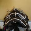 AMAZING HORSE STUFF Double Horse Nylon Driving Harness in Black with White Trim (Full, Cob, Pony, Shetland & Mini) (Mini) view 4