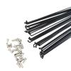 SEEMIE 20pcs 14G Mountain Road Folding Bicycle Spokes Steel Wire 45 Steel Stainless Steel Silver Black Copper Cap Iron hat Curved Spokes Stee (Color : Orange)