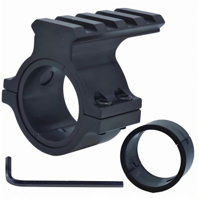 Miaozhun Tactical 1 inch and 30mm Scope Mount Ring Adapter with 4 Slots Picatinny Rail on top, Scope Tube Clamp with Diameter Reducer Insert for Flashlight, Red Dot, Laser Sight, Accessories (1 Pack)