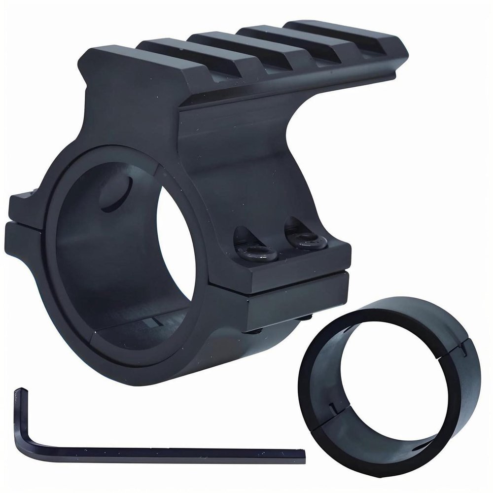 Miaozhun Tactical 1 inch and 30mm Scope Mount Ring Adapter with 4 Slots Picatinny Rail on top, Scope Tube Clamp with Diameter Reducer Insert for Flashlight, Red Dot, Laser Sight, Accessories (1 Pack)