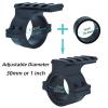 Miaozhun Tactical 1 inch and 30mm Scope Mount Ring Adapter with 4 Slots Picatinny Rail on top, Scope Tube Clamp with Diameter Reducer Insert for Flashlight, Red Dot, Laser Sight, Accessories (1 Pack) view 2