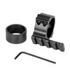 Miaozhun Tactical 1 inch and 30mm Scope Mount Ring Adapter with 4 Slots Picatinny Rail on top, Scope Tube Clamp with Diameter Reducer Insert for Flashlight, Red Dot, Laser Sight, Accessories (1 Pack) view 3