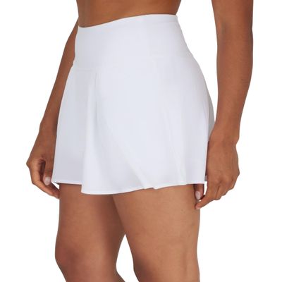 90 Degree By Reflex Tennis Skorts High Waisted Pickleball Skirts with Inner Shorts and Pockets for Women - White - Large