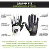 HIRZL Trust Hybrid  Mens All Weather Golf Glove | Kangaroo Leather | Grip and Ergonomic Fit | White/Black | Cadet Small | Worn on Left Hand - (Pack of 5) view 3