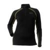DOING SOMETHING GREAT Women's D-Tech 1/4 Zip Base Layer Hunting Shirts (Black/Olive, Large) view 1