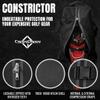 New CaddyDaddy Golf Constrictor with North Pole Club Protector Golf Bag Travel Cover, Black/Grey view 4