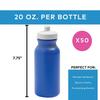 Fun Express 20 oz. Blue Plastic Water Bottles - 50 Pieces view 4