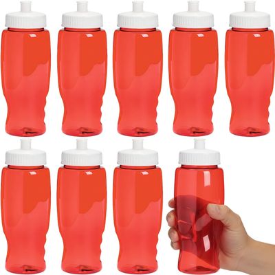 Fun Express 27 oz. Red Plastic Water Bottles - 50 Pieces