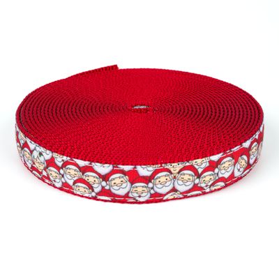 Country Brook Design - Where's Merry on Red Nylon Webbing (3/4 Inch. 5 Yards)