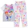 Komar Kids CoComelon Toddler Girls' Rainbow Short Sleeve Shirt And Pants 2PC Pajama Set, 4T view 2