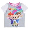 Komar Kids CoComelon Toddler Girls' Rainbow Short Sleeve Shirt And Pants 2PC Pajama Set, 4T view 3