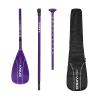 NIXY Full Carbon Fiber SUP Paddle - Adjustable 3 Piece Pro With ABS Blade Edge for Stand Up Paddle Board - Durable, Lightweight Floating (Purple, Large - 94 sq in. Blade) view 2