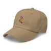 Parrot hat, Embroidered Unisex Baseball hat, Parrot hat for Adults, Parrot Gifts, for Parrot Lovers. Khaki view 3
