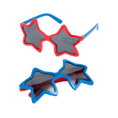 Fun Express Kids Star-Shaped Patriotic Sunglasses - 12 Pieces