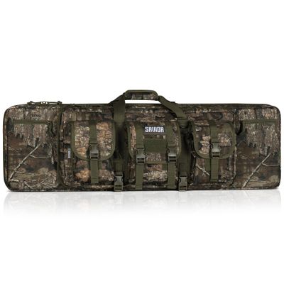 Savior Equipment American Classic Tactical Double Long Gun Bag Pistol Transportation Case w/Backpack Strap, 36 Inch Timber