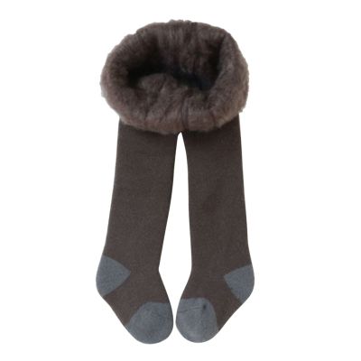 Toddler Kids Baby Girls Cotton Thick Fleece Lined Warm Full Leggings Pantihose Stretchy Basic Full (Coffee, 4-6 Years)