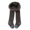 Toddler Kids Baby Girls Cotton Thick Fleece Lined Warm Full Leggings Pantihose Stretchy Basic Full (Coffee, 4-6 Years) view 1