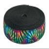 Country Brook Design - Tie Dye Stripes Ribbon on Black Nylon Webbing (1 Inch, 10 Yards) view 1