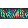 Country Brook Design - Tie Dye Stripes Ribbon on Black Nylon Webbing (1 Inch, 10 Yards) view 3