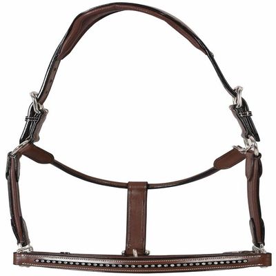Henri de Rivel Padded Crystal Halter - Australian Nut - Cob