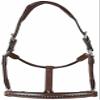Henri de Rivel Padded Crystal Halter - Australian Nut - Cob view 1
