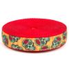 Country Brook Design - Sugar Skulls on Red Nylon Webbing (3/4 Inch, 5 Yards) view 1