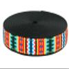 Country Brook Design - Summer Pines on Black Nylon Webbing (1 Inch, 5 Yards) view 1