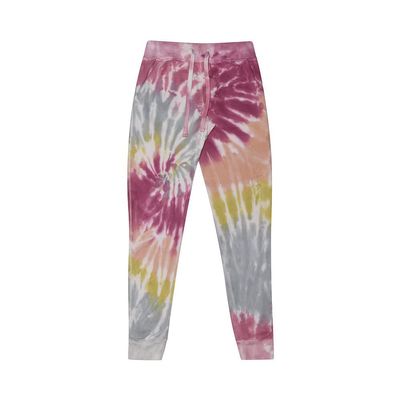 Colortone Ladies Tie Dye Joggers, Desert Rose, Small