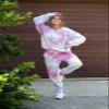 Colortone Ladies Tie Dye Joggers, Desert Rose, Small view 2
