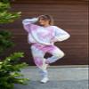 Colortone Ladies Tie Dye Joggers, Desert Rose, Small view 3