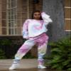 Colortone Ladies Tie Dye Joggers, Desert Rose, Small view 4